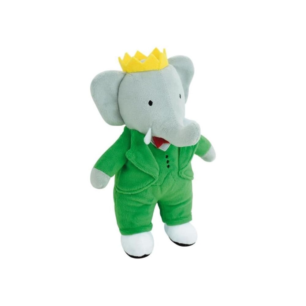 JEMINI Babar Elephant Plush Toy 20cm - Green Suit Soft Teddy Bear for Baby & Kids, Official Licensed Character
