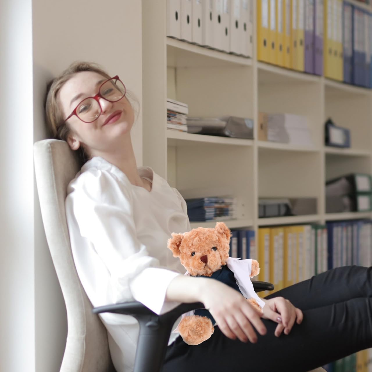 Toyvian Arzt PlüSchbäR Kuscheltier 30X22X12Cm Weiches GefüLltes Stofftier ArztbäRenpuppe Geschenk FüR Medizinstudenten Dekoration Vielseitiges PlüSchtier