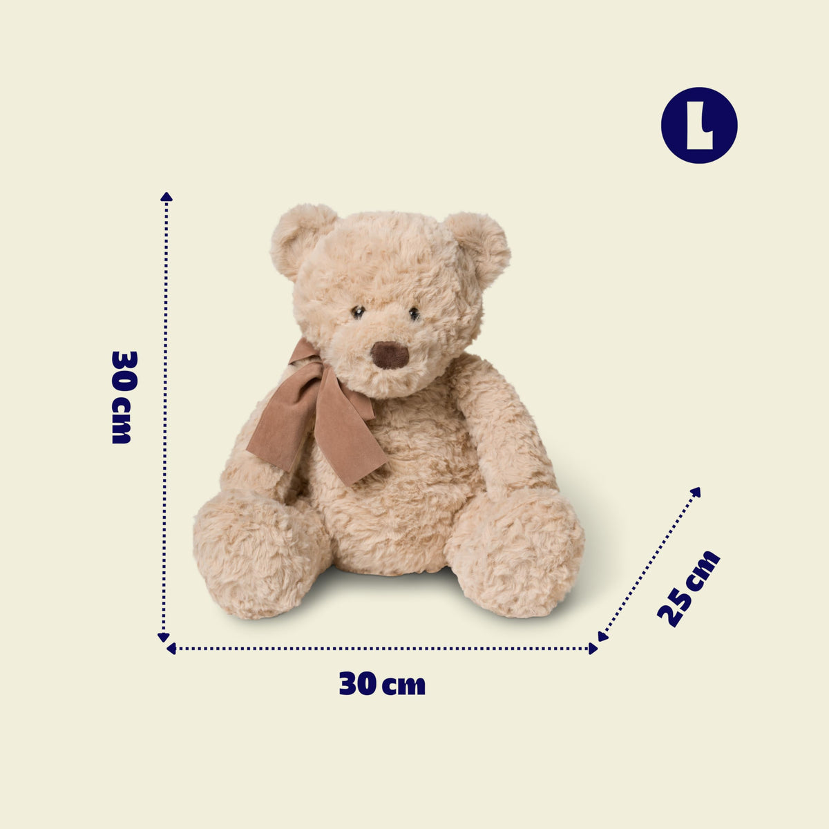 Ljuk® Napmaster™ Bruno – Teddy Kuscheltier, 30 cm, superweicher Plüschbär, klassisches Stofftier, Geschenk für Kinder, Jungen & Mädchen (Classic)