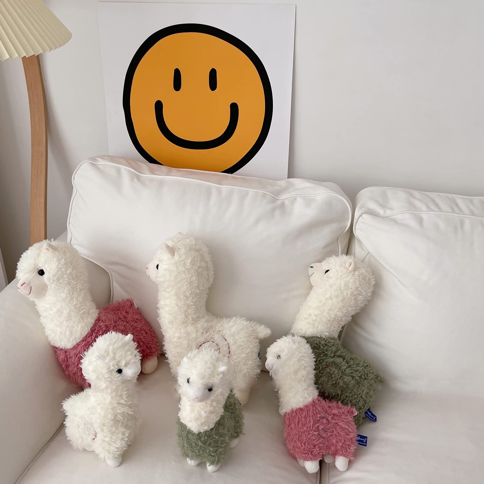 Celawork Alpaka Kuscheltier, Stand Alpaka Plüschtier, kuschel alpaka, Lama Stofftier Geschenk für Kinder Mädchen Jungen(25cm, Weiß)