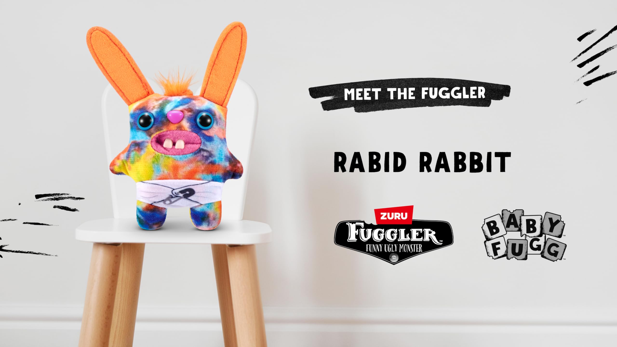 Fuggler Baby Fugg Series 3 von ZURU, 4" Funny Ugly Monster, Plüsch, zum Sammeln, Spielzeug (3 Pack)