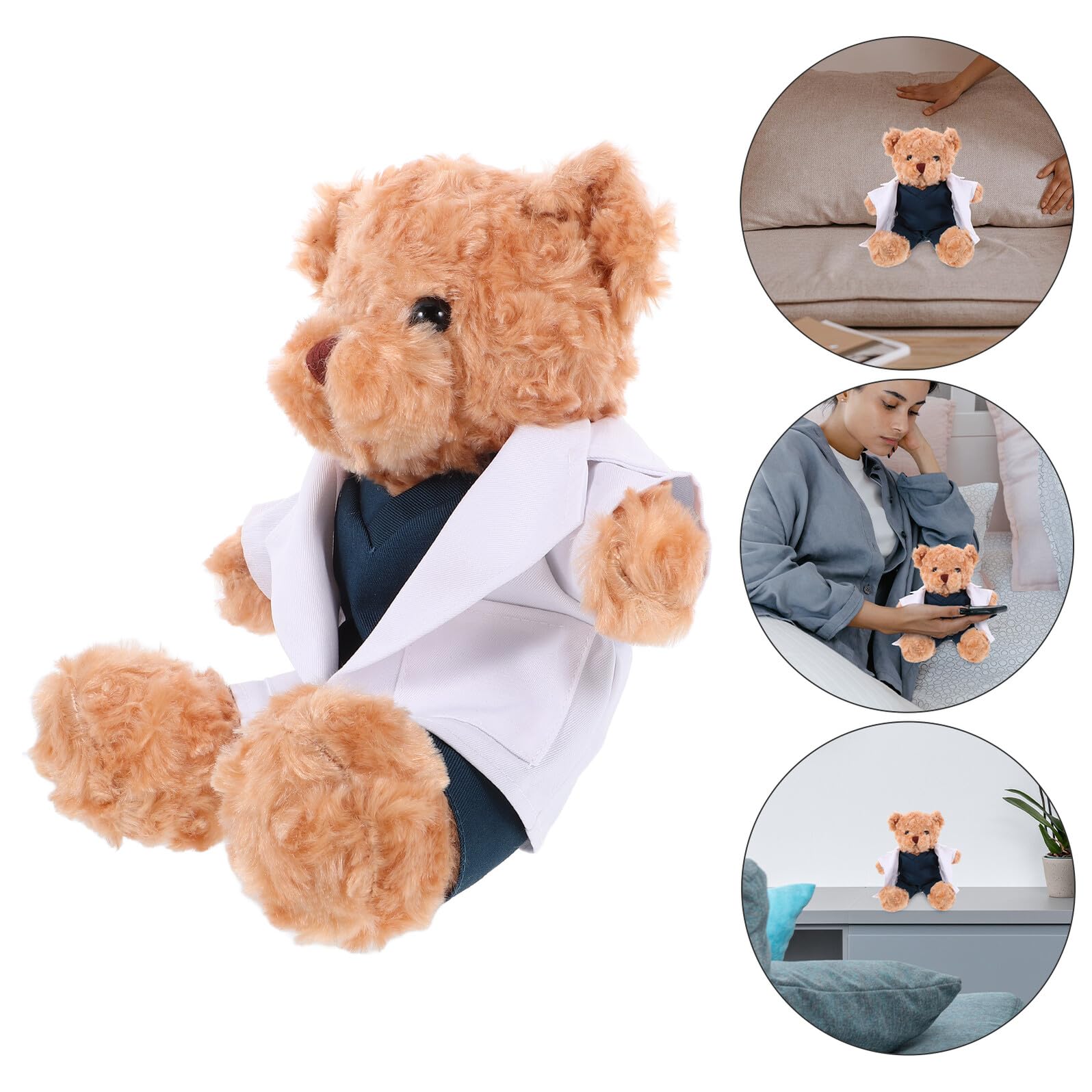 Toyvian Arzt PlüSchbäR Kuscheltier 30X22X12Cm Weiches GefüLltes Stofftier ArztbäRenpuppe Geschenk FüR Medizinstudenten Dekoration Vielseitiges PlüSchtier