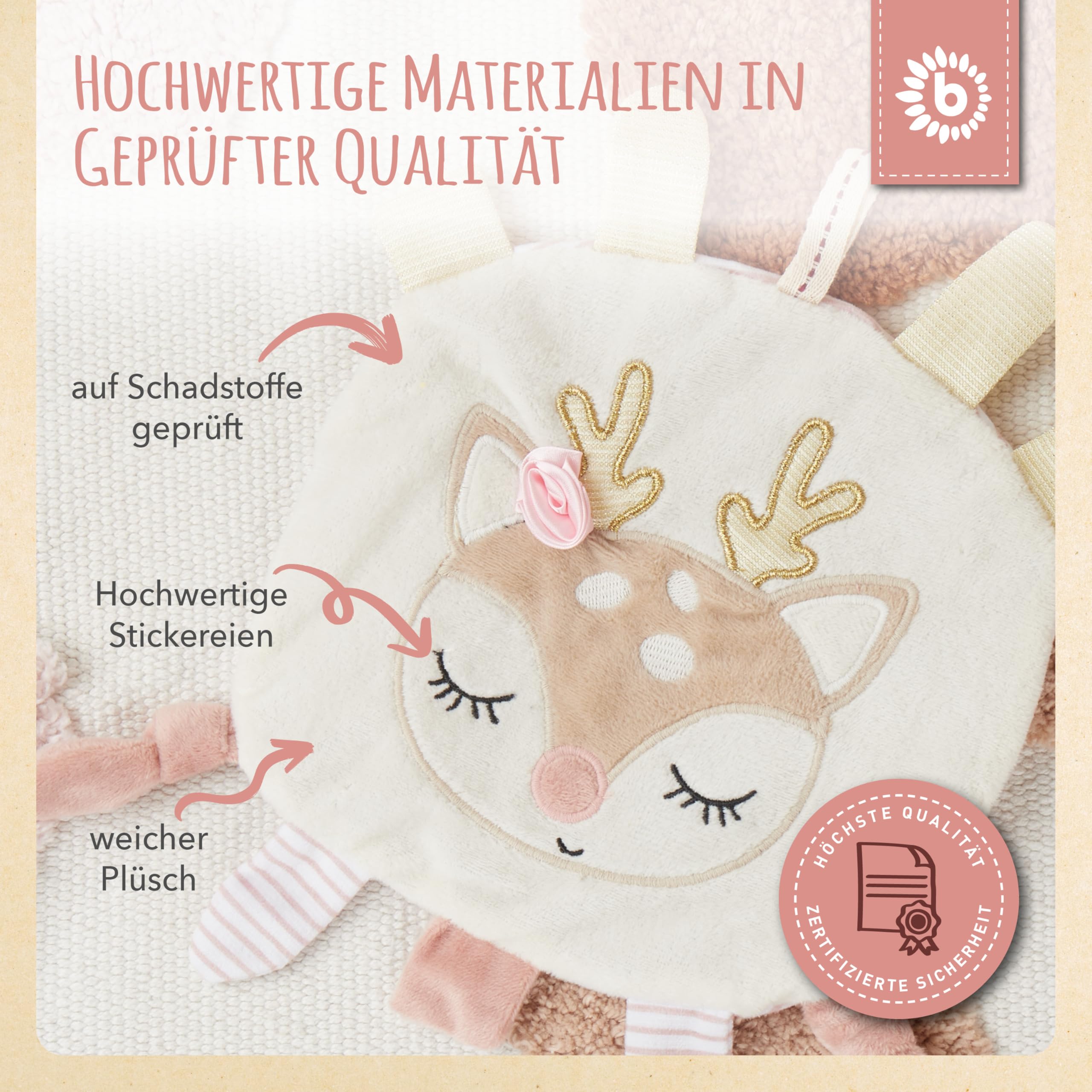 Bieco Reh Ella Knisterplüsch | Kuscheltier Baby