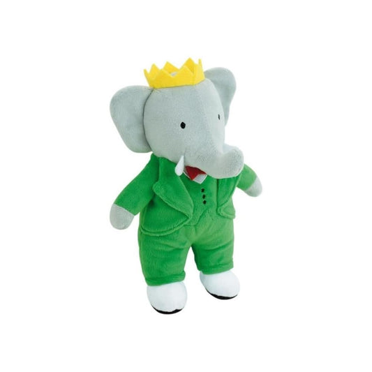 JEMINI Babar Elephant Plush Toy 20cm - Green Suit Soft Teddy Bear for Baby & Kids, Official Licensed Character