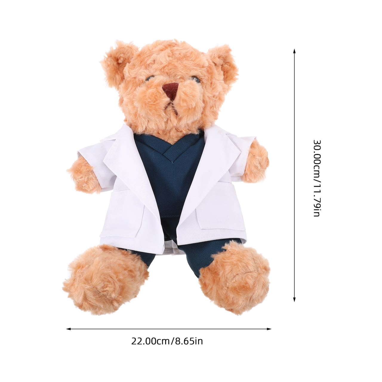 Toyvian Arzt PlüSchbäR Kuscheltier 30X22X12Cm Weiches GefüLltes Stofftier ArztbäRenpuppe Geschenk FüR Medizinstudenten Dekoration Vielseitiges PlüSchtier