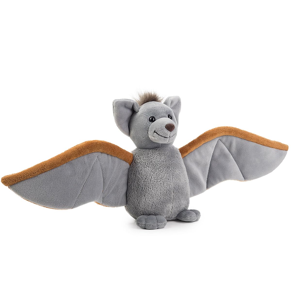 Plüsch Flughund „Vampi“ – Schaffer 5741 - Kuscheltier Fledermaus - weich & flauschig - Stofftier für Babys & Kinder ab 0 Jahren – waschbar - Größe M - 16 cm - grau-braun