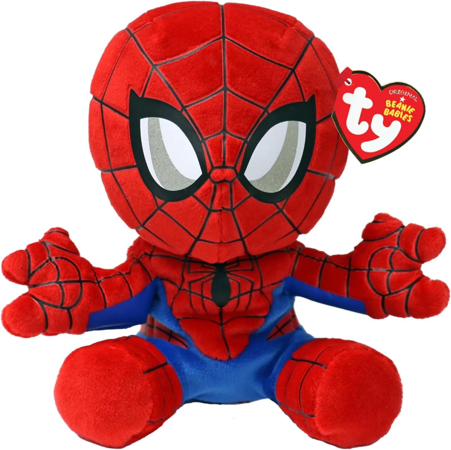 TY Spiderman Marvel Avengers Beanie Babies Regular, Lizenziertes Beanie Baby Weichplüsch Spielzeug, Sammlerstück Kuscheliger Plüschteddy