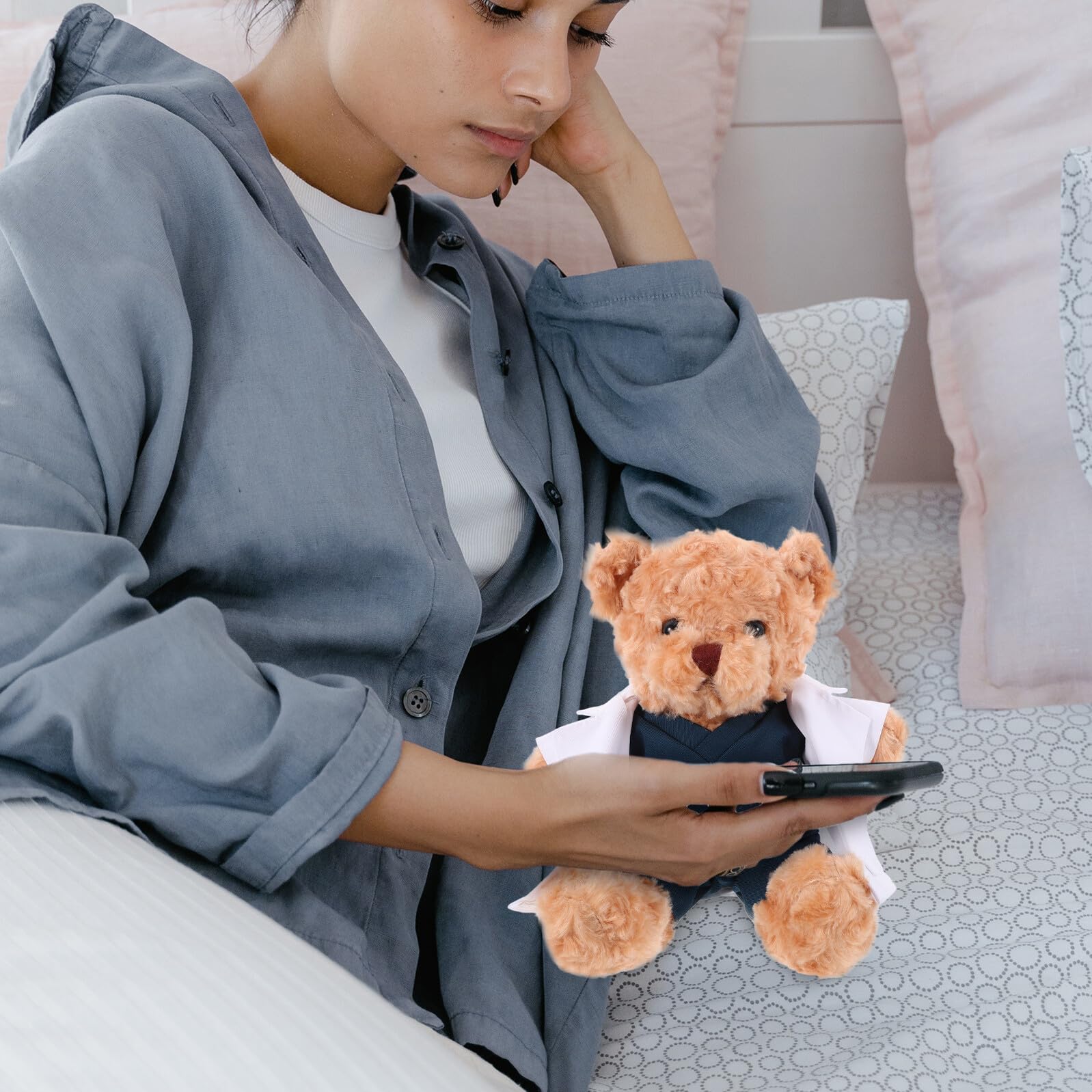 Toyvian Arzt PlüSchbäR Kuscheltier 30X22X12Cm Weiches GefüLltes Stofftier ArztbäRenpuppe Geschenk FüR Medizinstudenten Dekoration Vielseitiges PlüSchtier