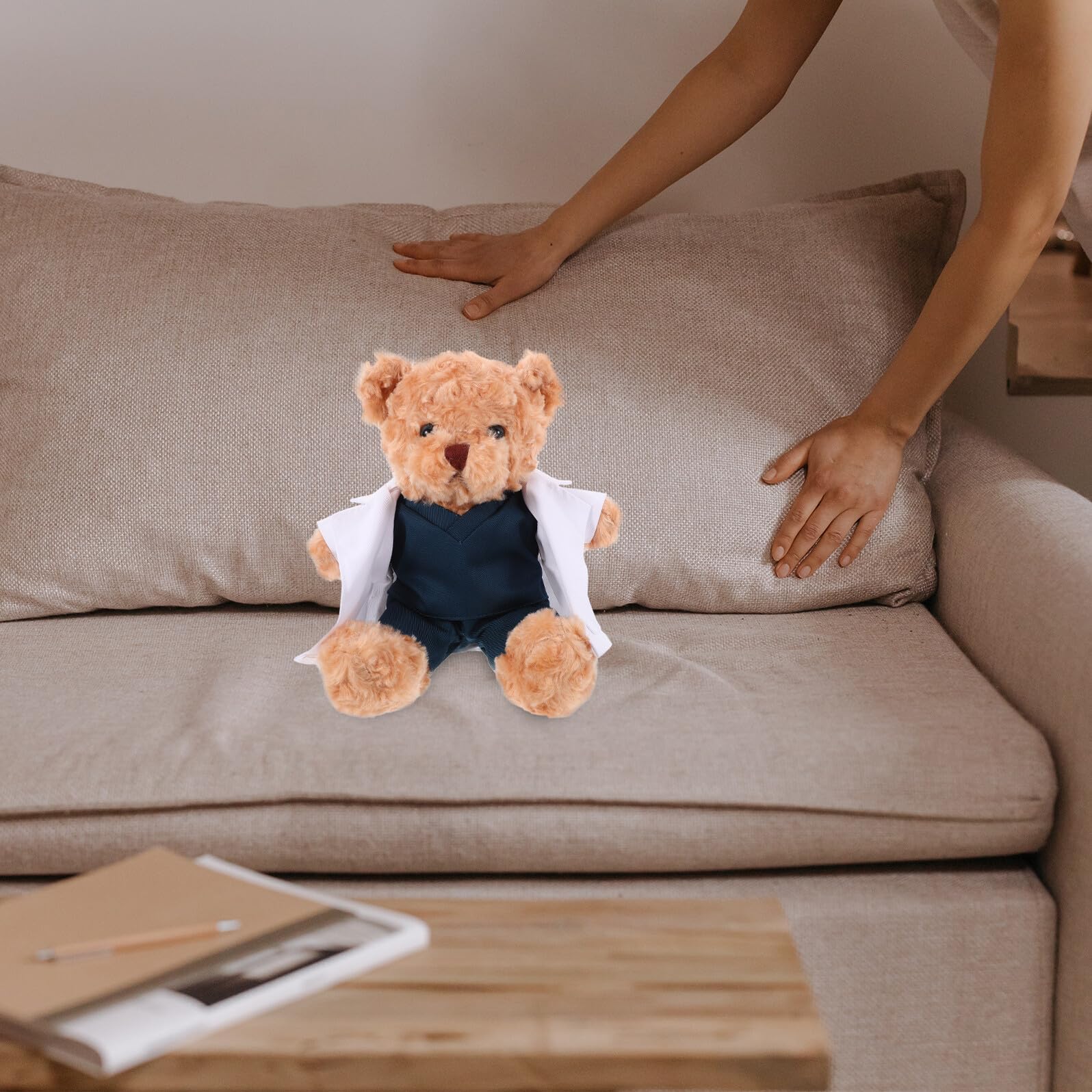 Toyvian Arzt PlüSchbäR Kuscheltier 30X22X12Cm Weiches GefüLltes Stofftier ArztbäRenpuppe Geschenk FüR Medizinstudenten Dekoration Vielseitiges PlüSchtier