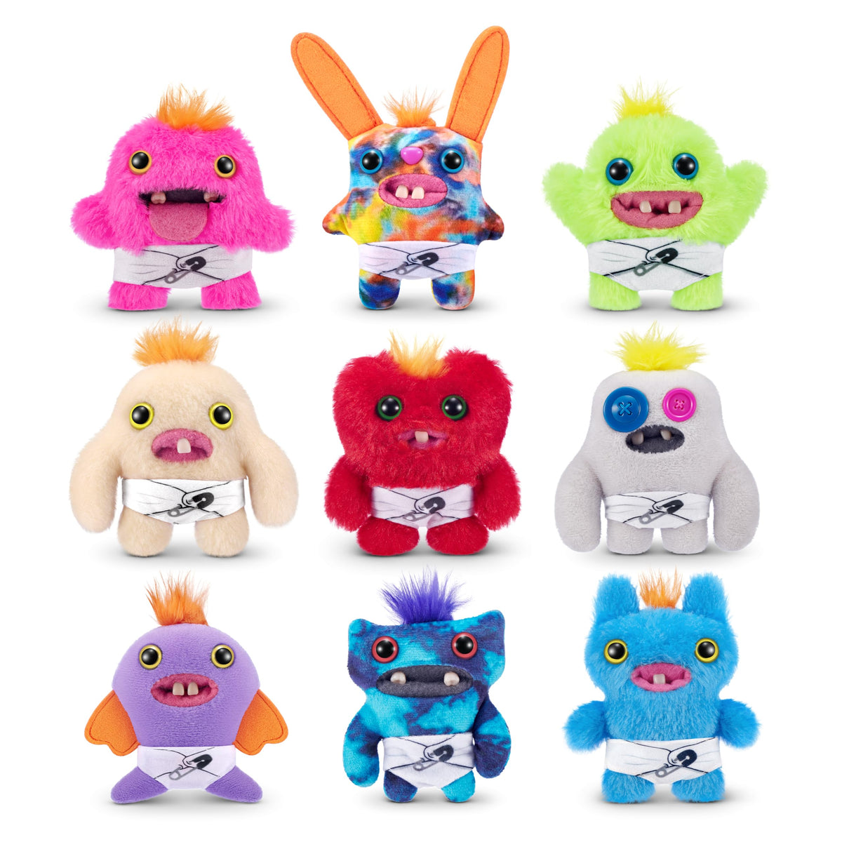 Fuggler Baby Fugg Series 3 Plush Toys by ZURU - 4" Funny Ugly Monster Collectibles with Human Teeth (3 Pack)