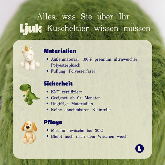 Ljuk® Napmaster™ Bruno – Teddy Kuscheltier, 30 cm, superweicher Plüschbär, klassisches Stofftier, Geschenk für Kinder, Jungen & Mädchen (Classic)